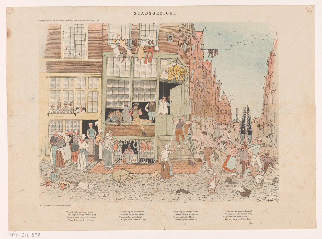 Cityscape by Gerrit Willem Dijsselhof