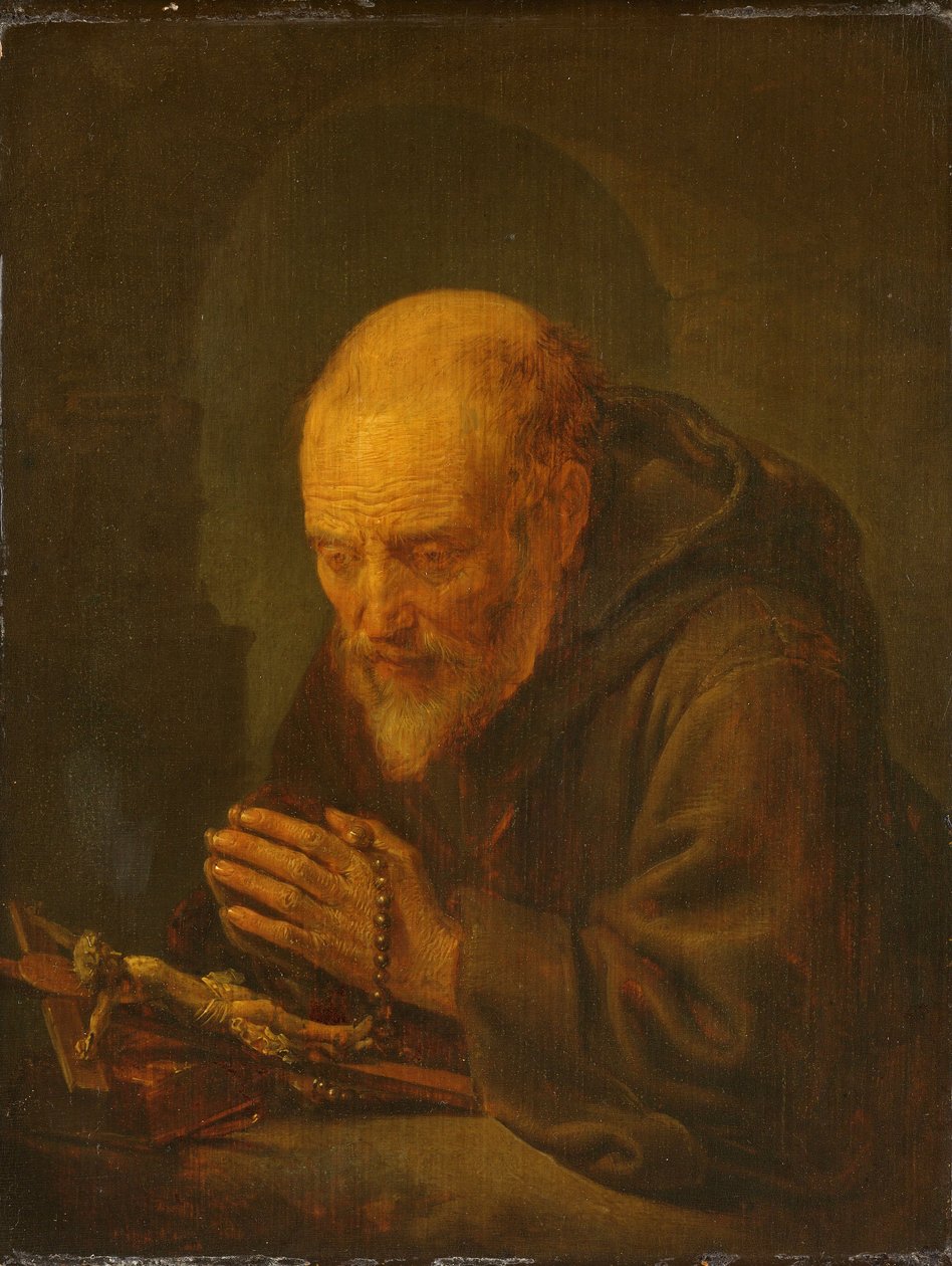 A Hermit in Prayer by Gerrit or Gerard Dou