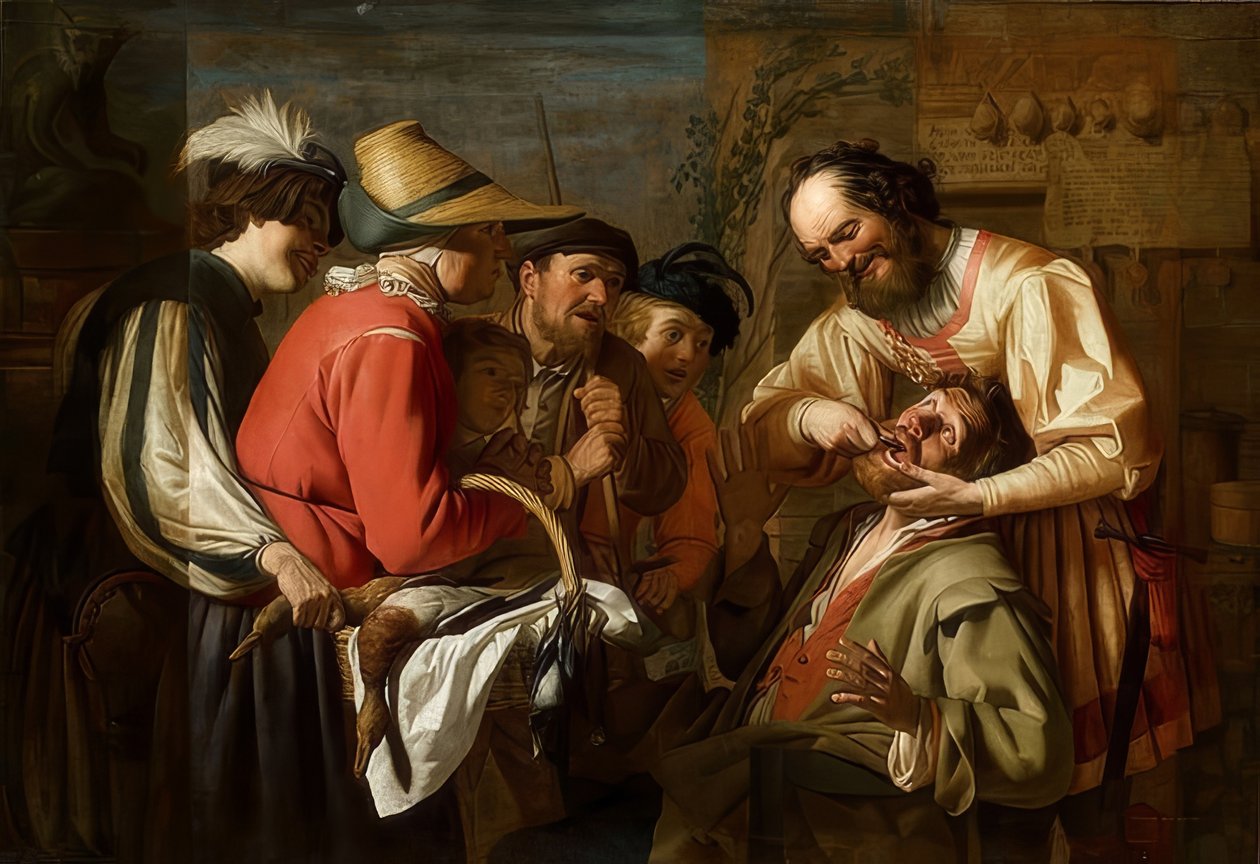 The Tooth Puller by Gerrit van Honthorst