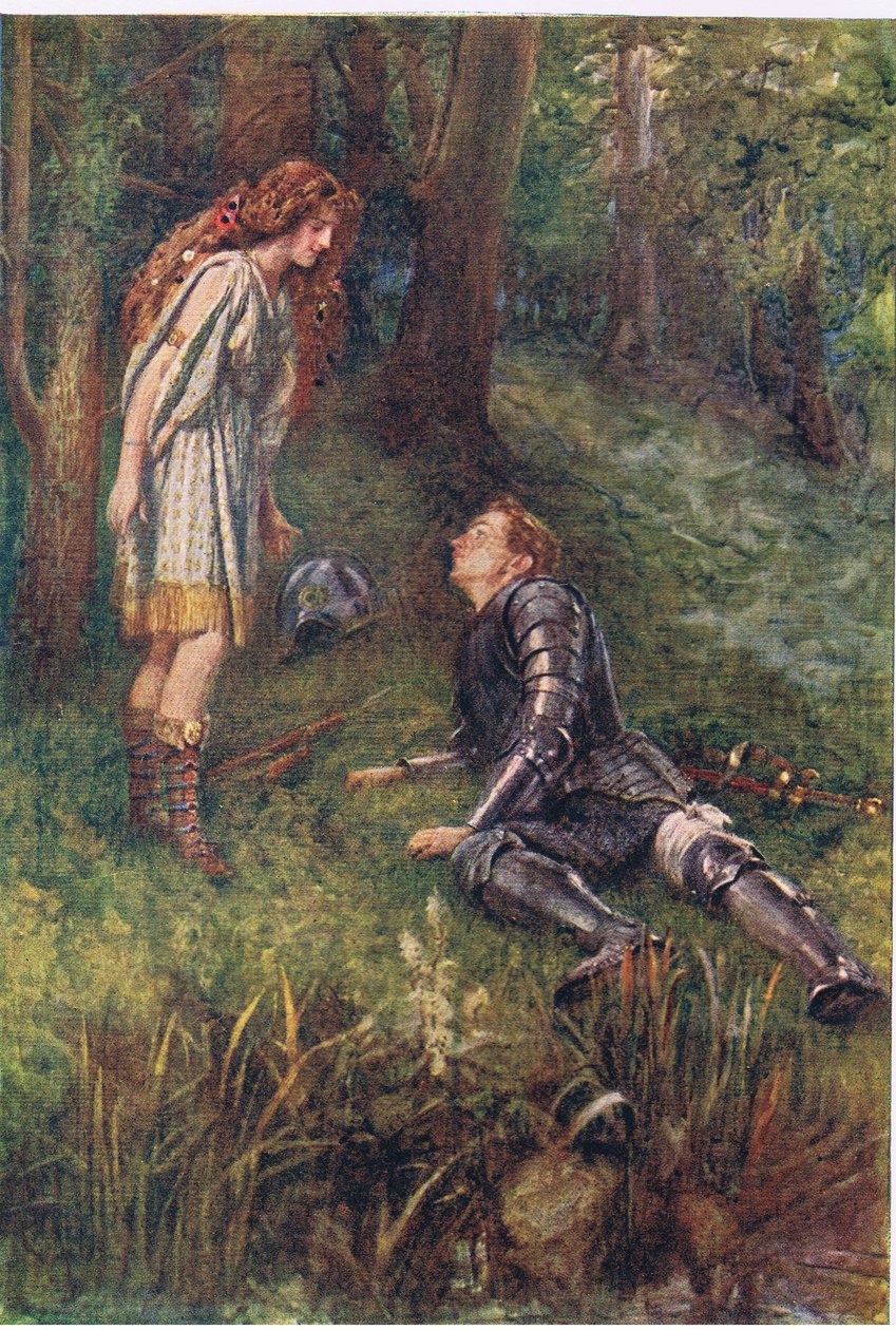 Belphoebe and Timius, Stories from the Faerie Queen published by George Harrap and Company by Gertrude E. Demain (after) Hammond