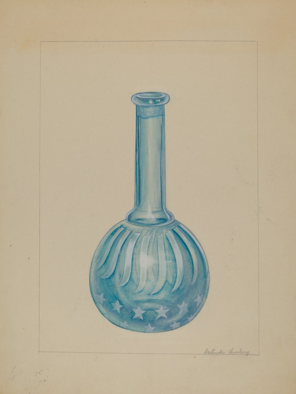 Barber Shop Bottle, c. 1936 by Gertrude Lemberg