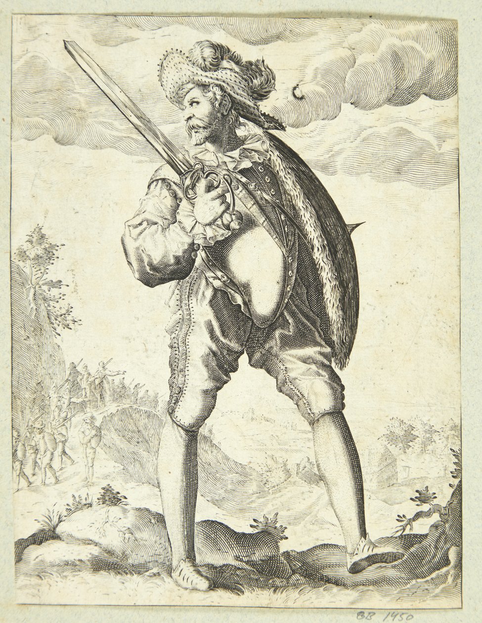 Soldier Armed with Sword and Shield by Gheyn, Jacques II de