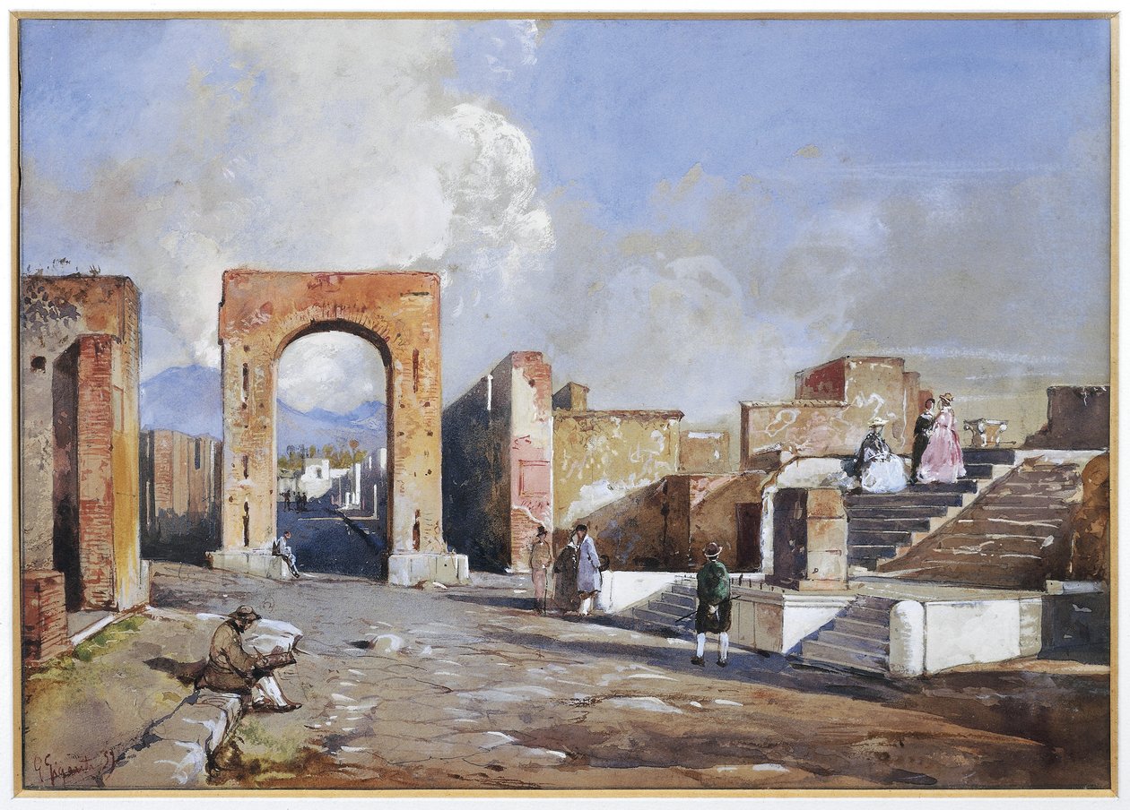 Excavations of Pompei by Giacinto Gigante