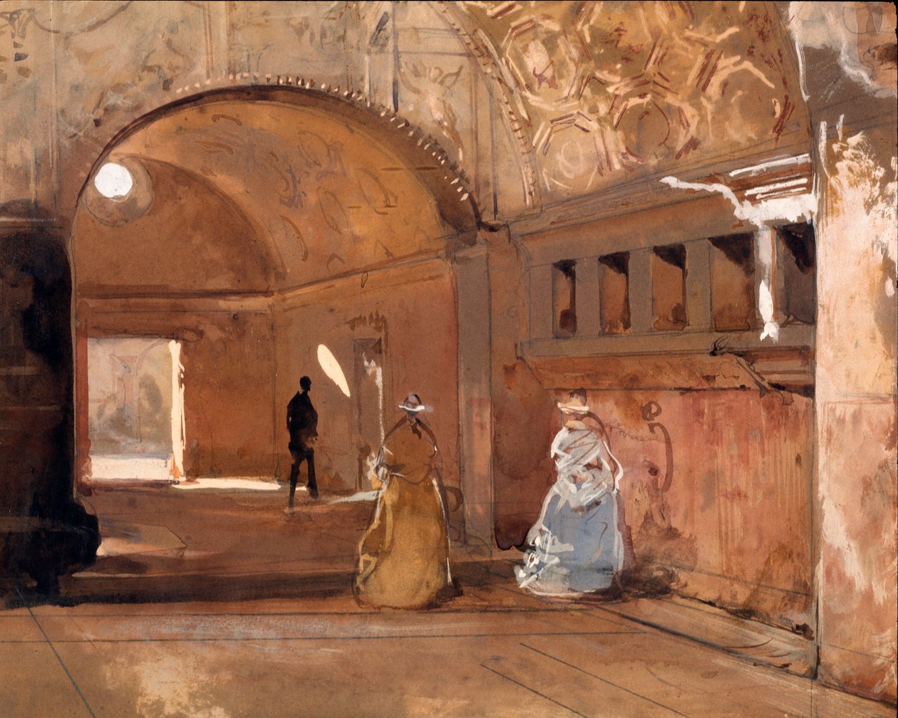 The Baths of Pompeii (19th century) by Giacinto Gigante