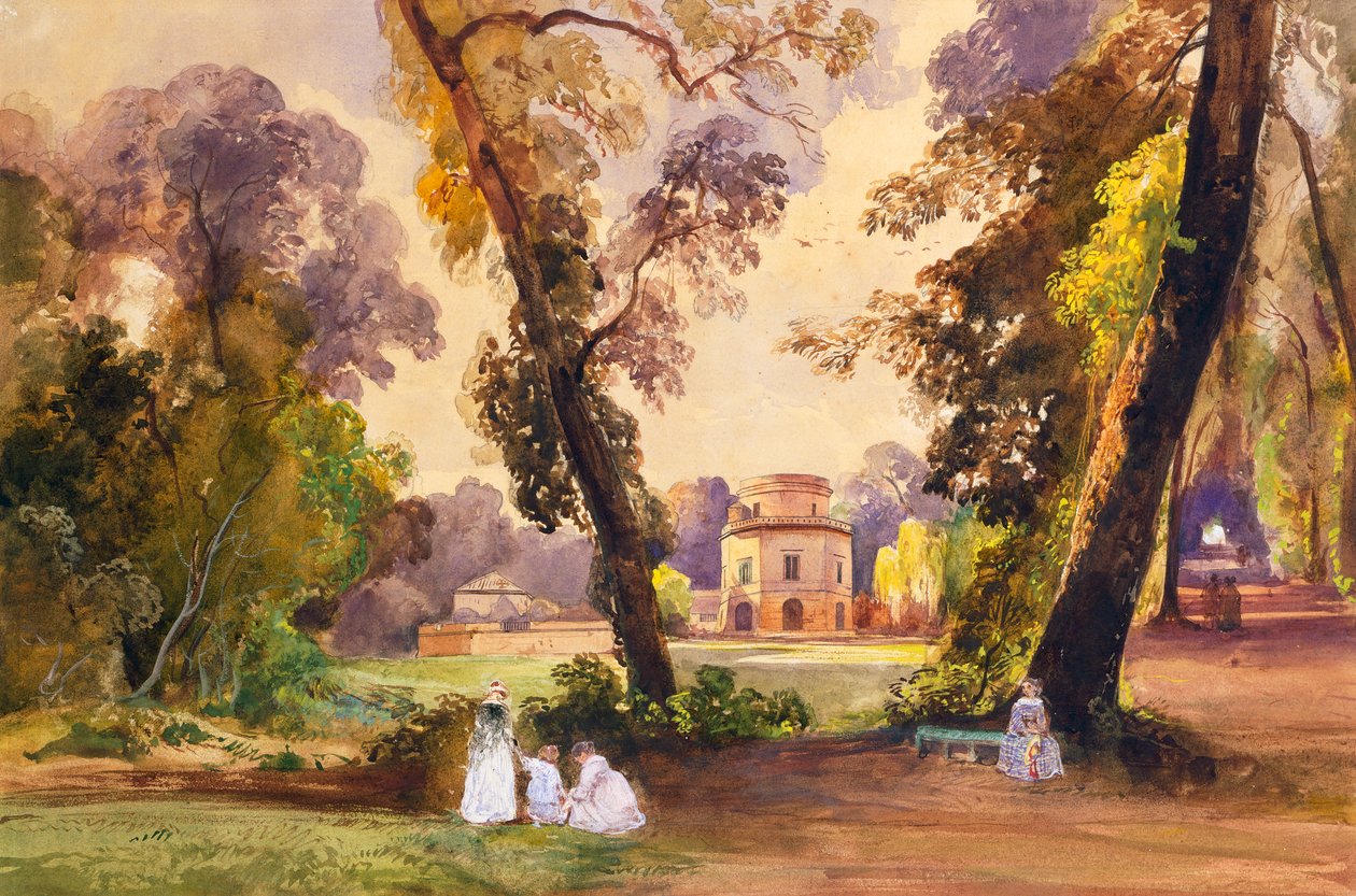 The Hunting Lodge in the park of Caserta, c.1852-55 by Giacinto Gigante