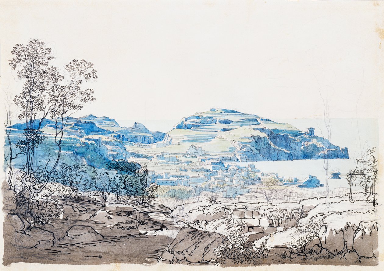 View of Ischia (Lacco Ameno), c. 1845 by Giacinto Gigante