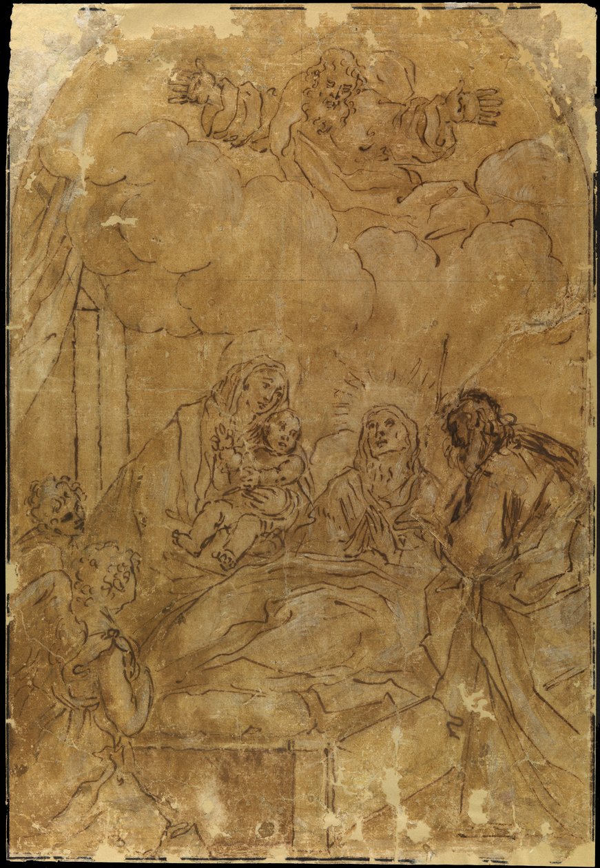 Death of St. Anne by Giacomo Cavedone