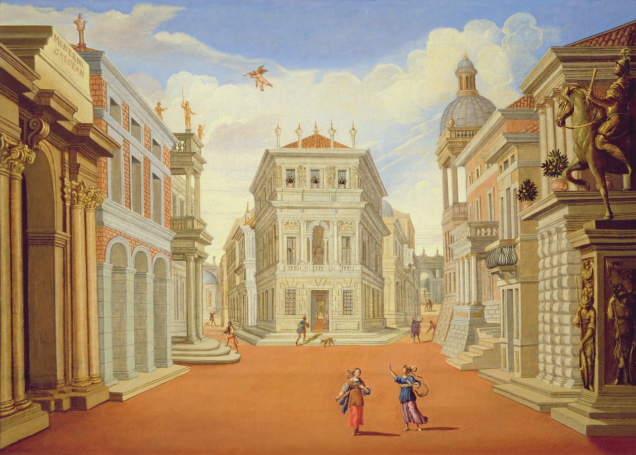 Act II, Scenes I and VIII by Giacomo Torelli