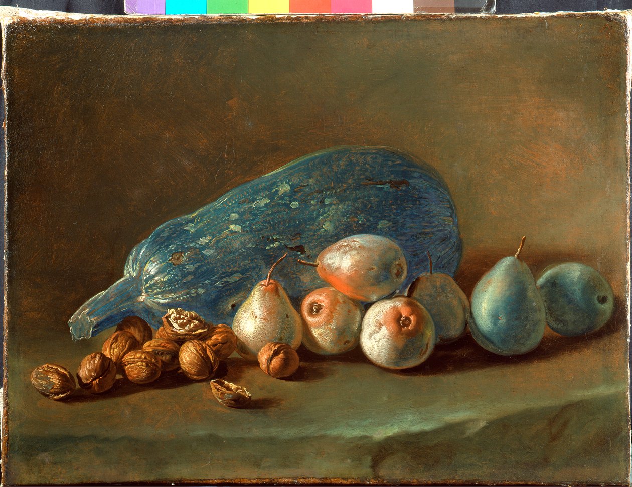 Still Life with Pumpkin, Pears and Walnuts by Giacomo Ceruti