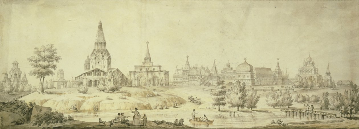 View of Kolomenskoye, 1795 by Giacomo Antonio Domenico Quarenghi