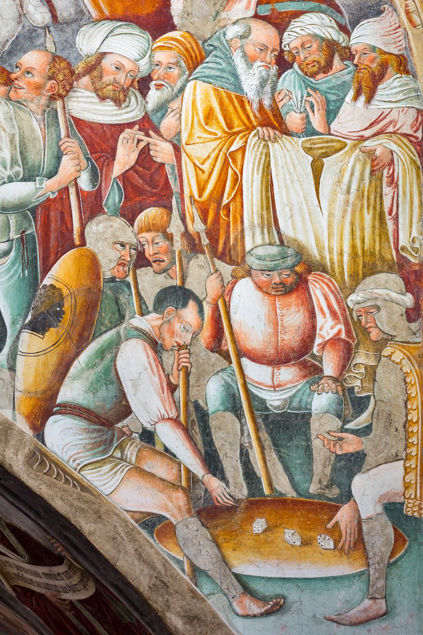 Crucifixion (detail) by Giacomo Borlone de Buschis