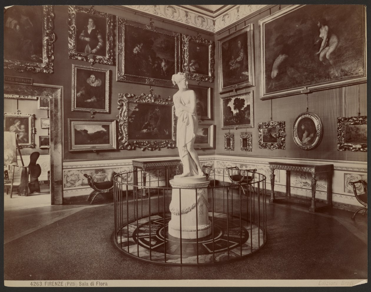 Florence, Pitti Palace, Sala di Flora by Giacomo Brogi