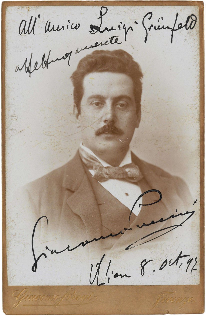 Portrait of the Composer Giacomo Puccini, 1897 by Giacomo Brogi