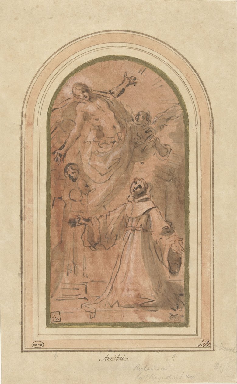 Christ Appears to Blessed Giovanni da San Facondo by Giacomo Cavedone