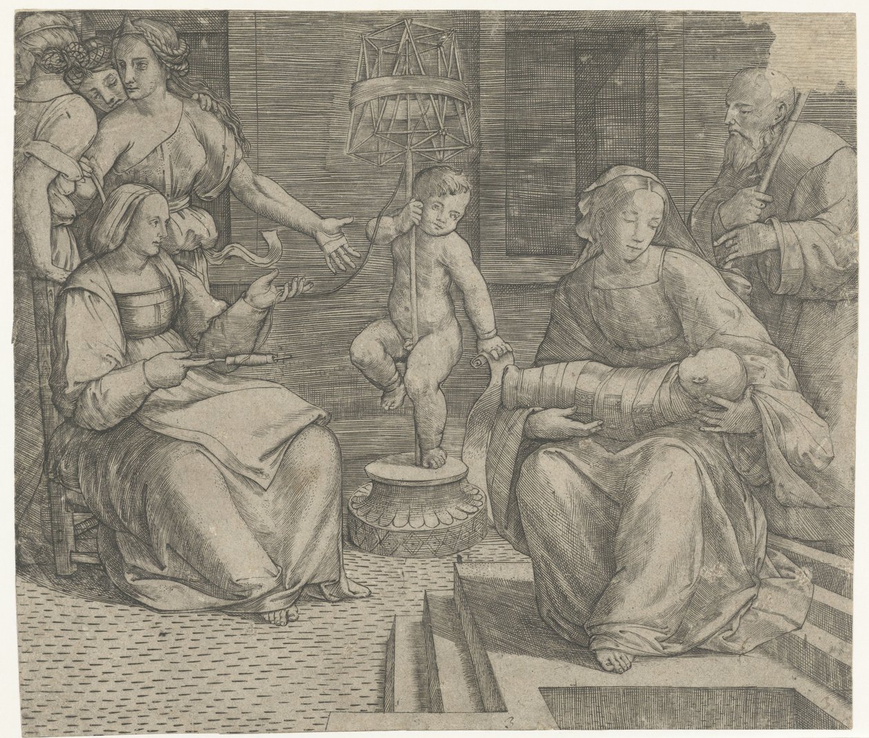Holy Family with Elizabeth and John the Baptist by Giacomo Francia