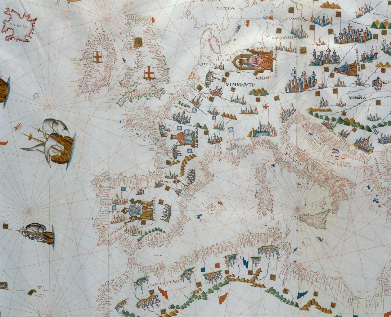 A Nautical Map, 1564 by Giacomo Maggiolo: Fine art print