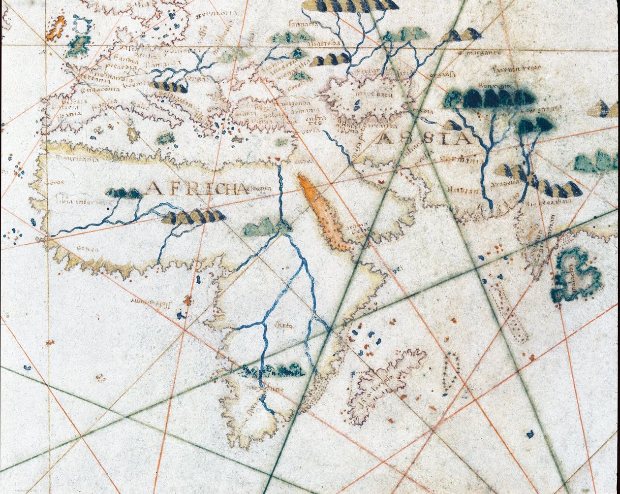 The coasts of Europe and North Africa by Giacomo Maggiolo