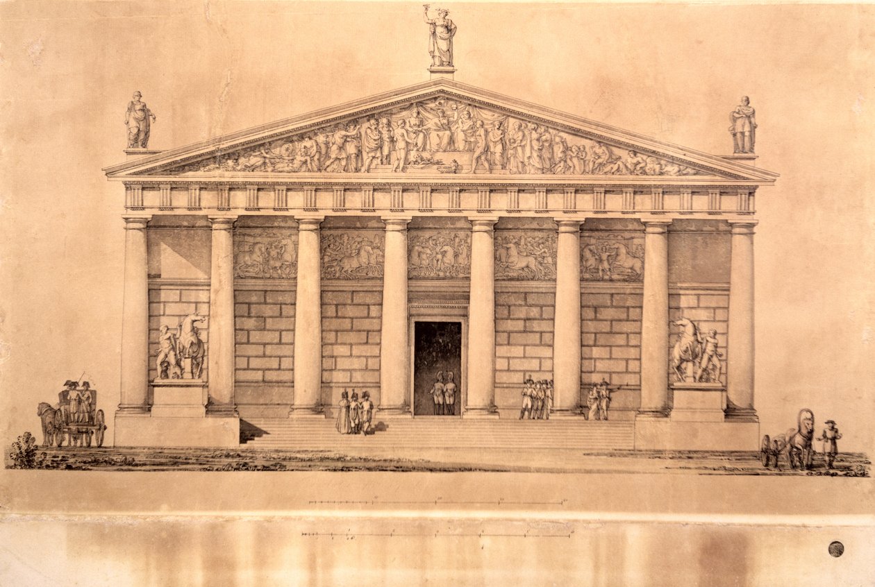 The Riding School of the Imperial Guards, St. Petersburg by Giacomo Antonio Domenico Quarenghi
