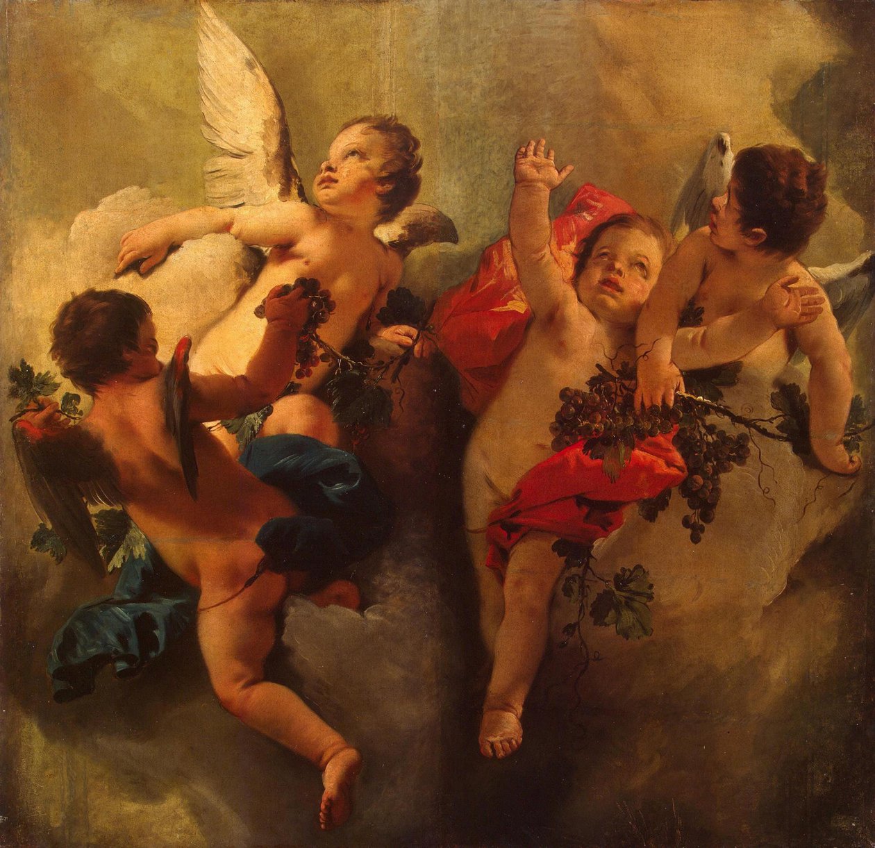 Cupids with Grapes. Series Four Seasons by Giambattista Tiepolo