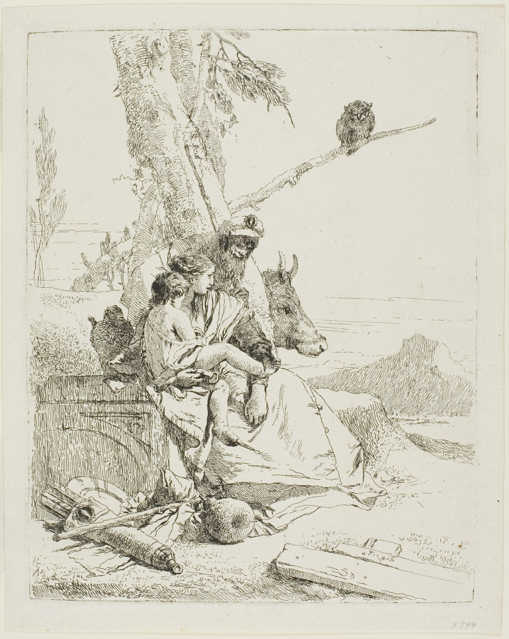 The Family of the Oriental Peasant, from Scherzi by Giambattista Tiepolo