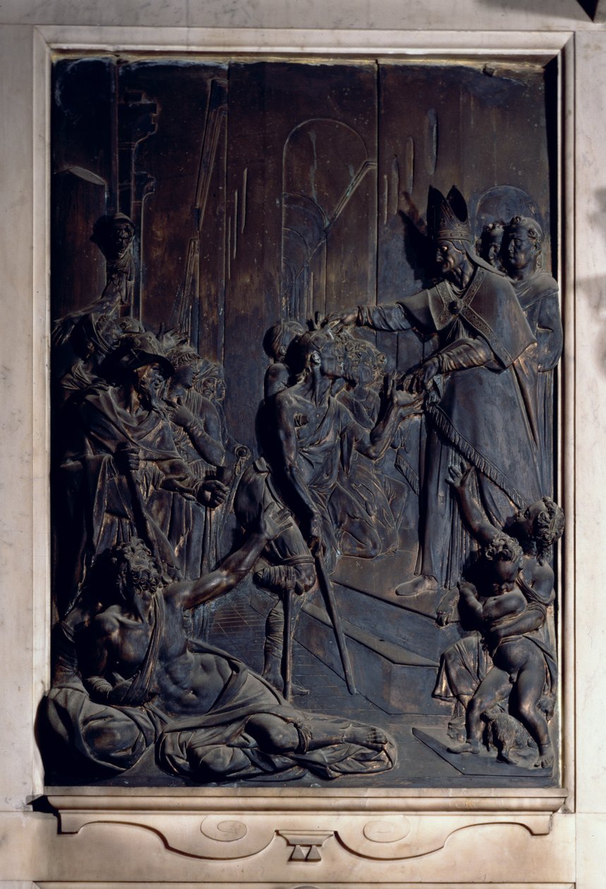 St. Anthony Distributing Alms, Relief from the Salviati Chapel by Giambologna