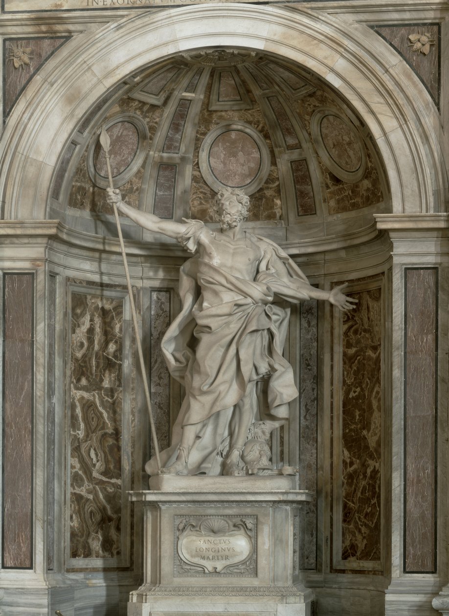 Statue of St. Longinus, at the Base of the Four Pillars Supporting the Dome, 1631-38 by Gian Lorenzo Bernini