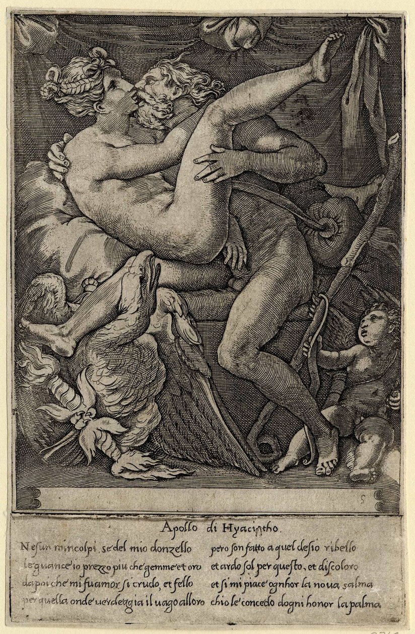 Jupiter and Mnemosyne After Perino del Vaga by Gian Jacopo Caraglio