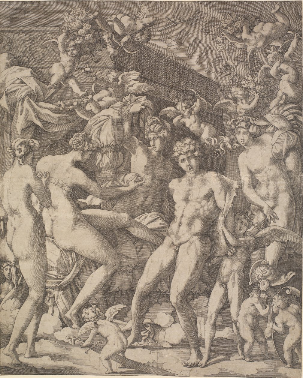 Venus and Mars with Cupids and the Three Graces by Gian Jacopo Caraglio