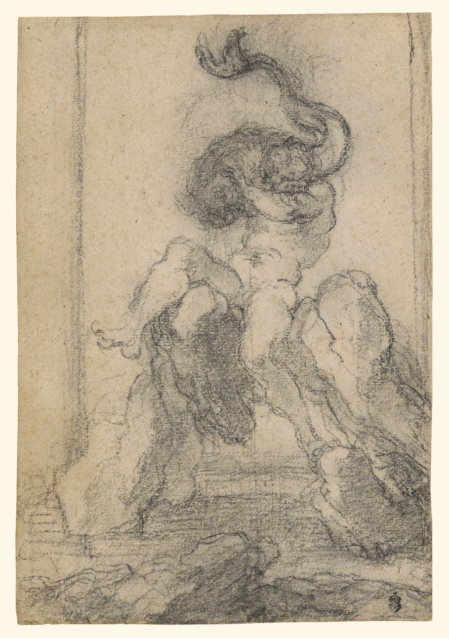 A Marine God with a Dolphin by Gian Lorenzo Bernini