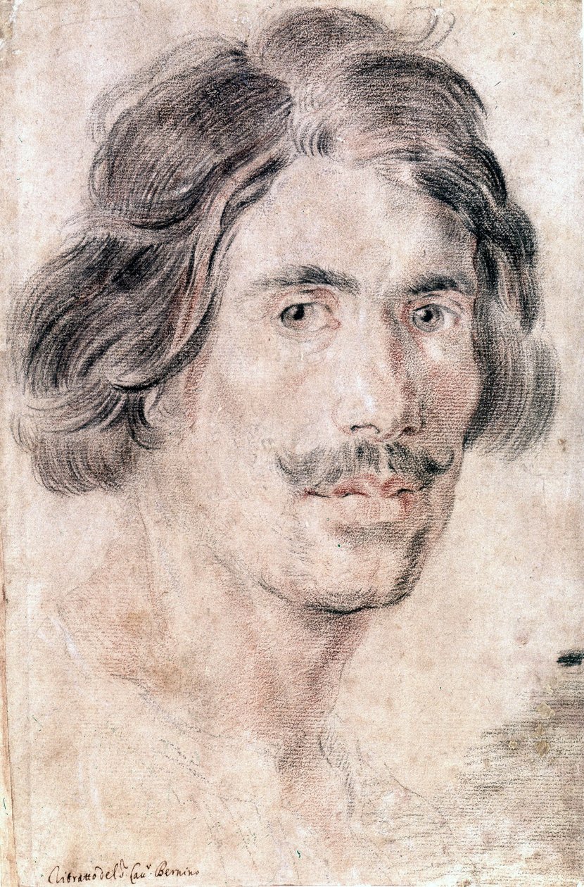 Self-portrait of Gian Lorenzo Bernini by Gian Lorenzo Bernini