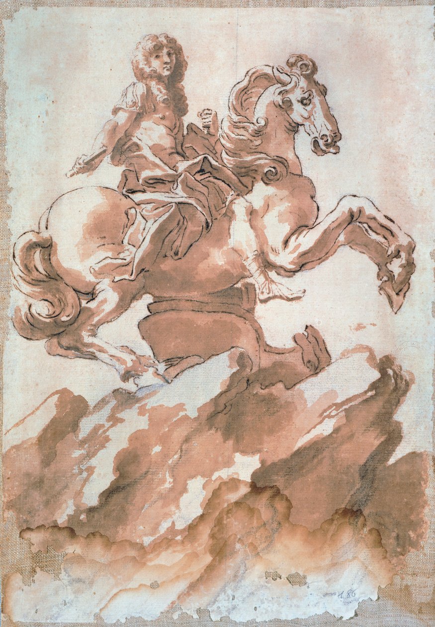 Sketch for Louis XIV on Horseback by Gian Lorenzo Bernini