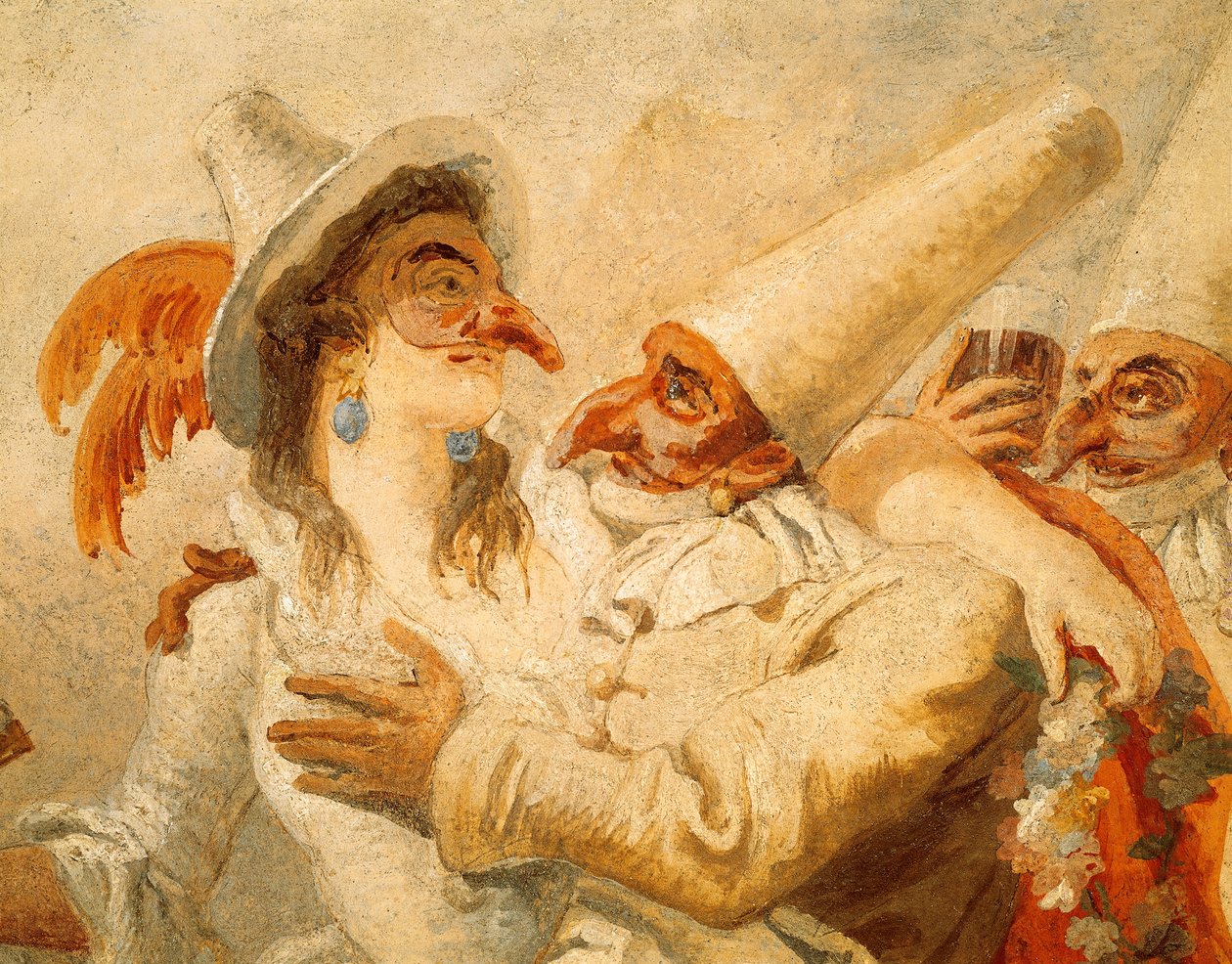 Carnival (detail) by Giandomenico (1727 1804) Tiepolo