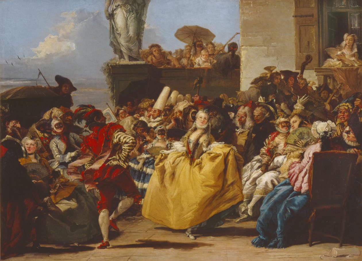 The Minuet or Carnival Scene by Giovanni Domenico Tiepolo