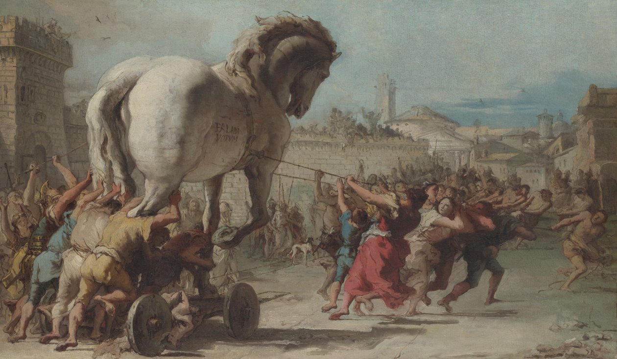The Procession of the Trojan Horse in Troy, c.1760 by Giandomenico (1727 1804) Tiepolo