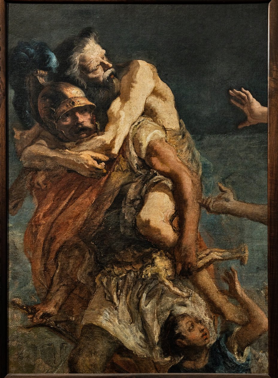 Aeneas, Anchises and Ascanius, c.1773 by Giandomenico (1727 1804) Tiepolo