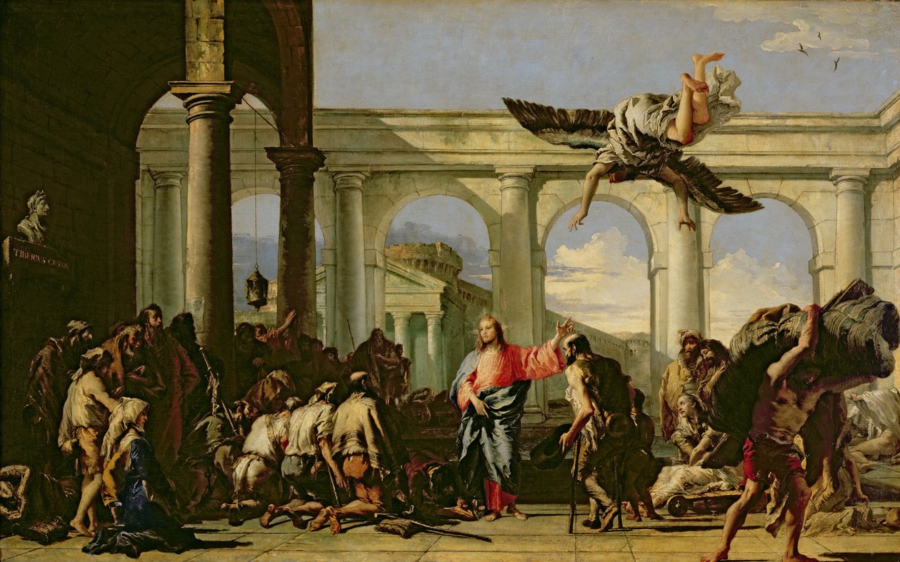 Jesus Healing the Paralytic at the Pool of Bethesda, c.1759 by Giovanni Domenico Tiepolo