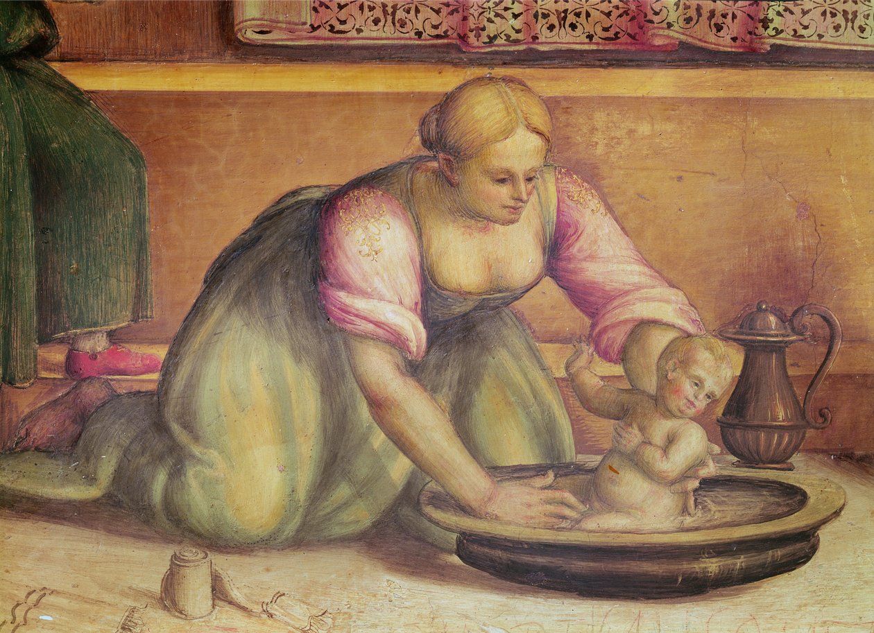 Detail of the Birth of St. John the Baptist, 1519 by Giannicola di Paolo