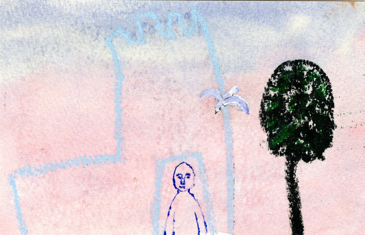 My Castle, A Seagull and A Cyprus Tree by Gigi Sudbury