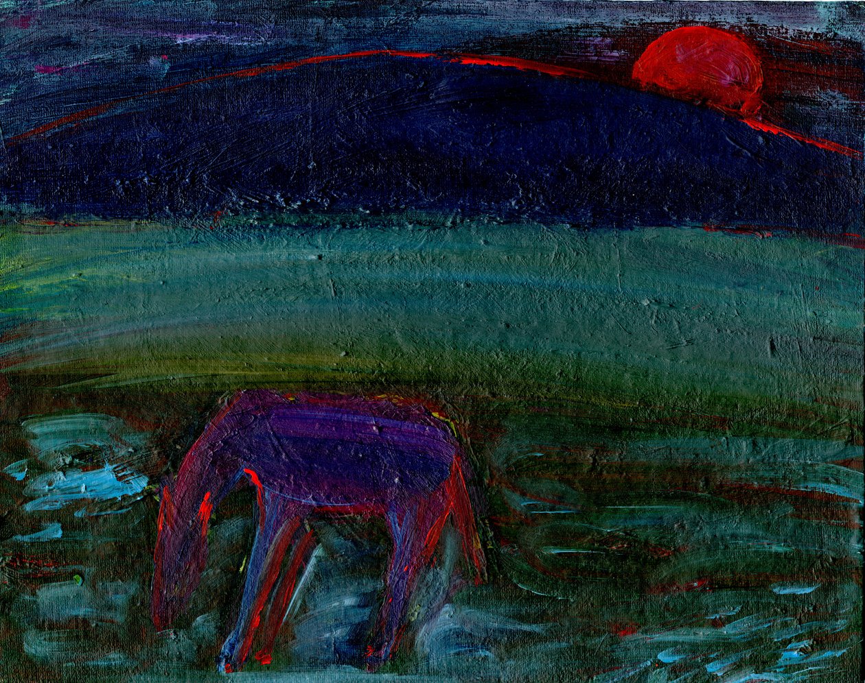 The Horse and the Red Moon, 2016 by Gigi Sudbury