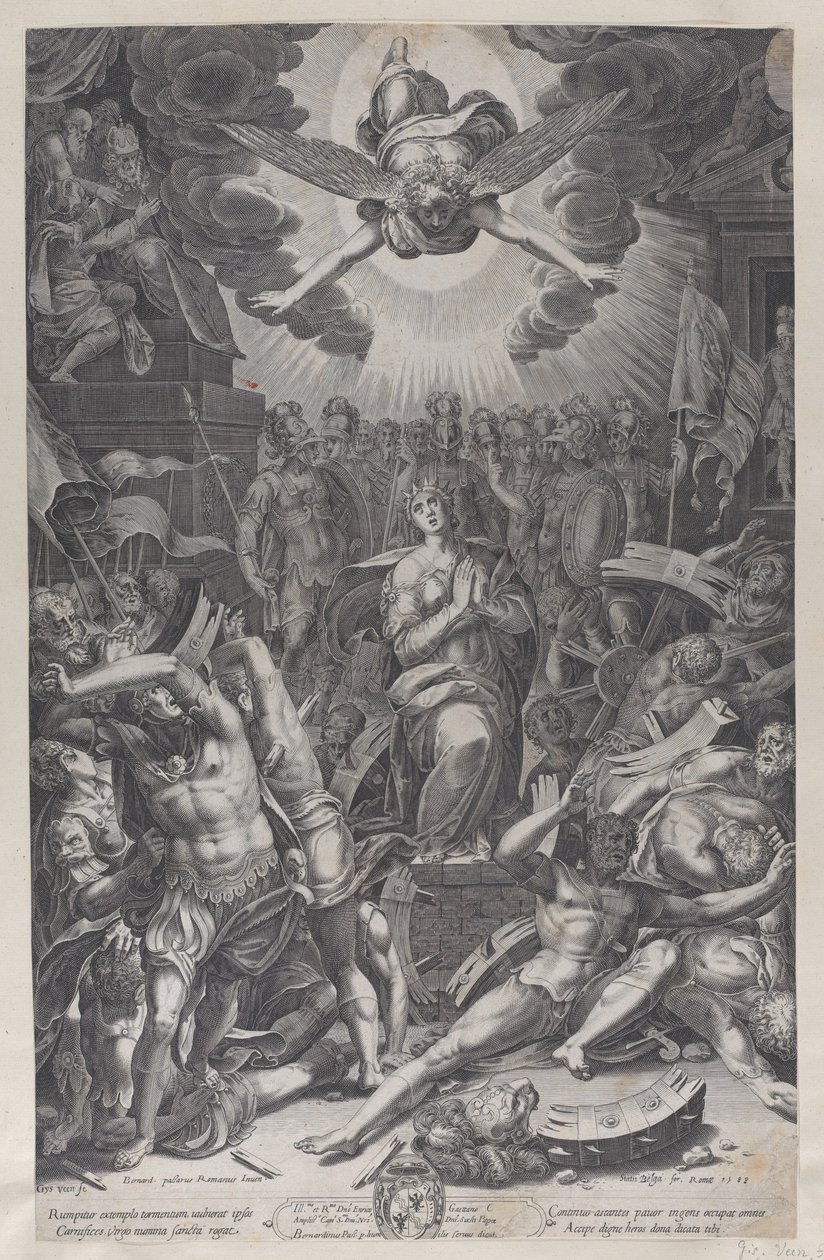 Martyrdom of Saint Catherine, after Bernardino Passari by Gijsbert Van Veen