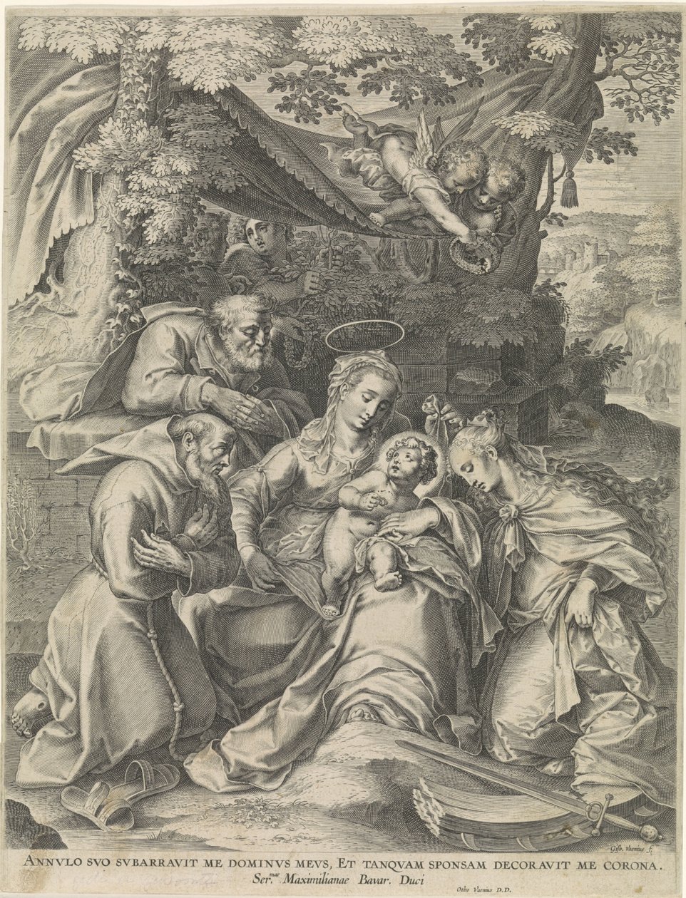 Mystical Marriage of St. Catherine of Alexandria by Gijsbert Van Veen