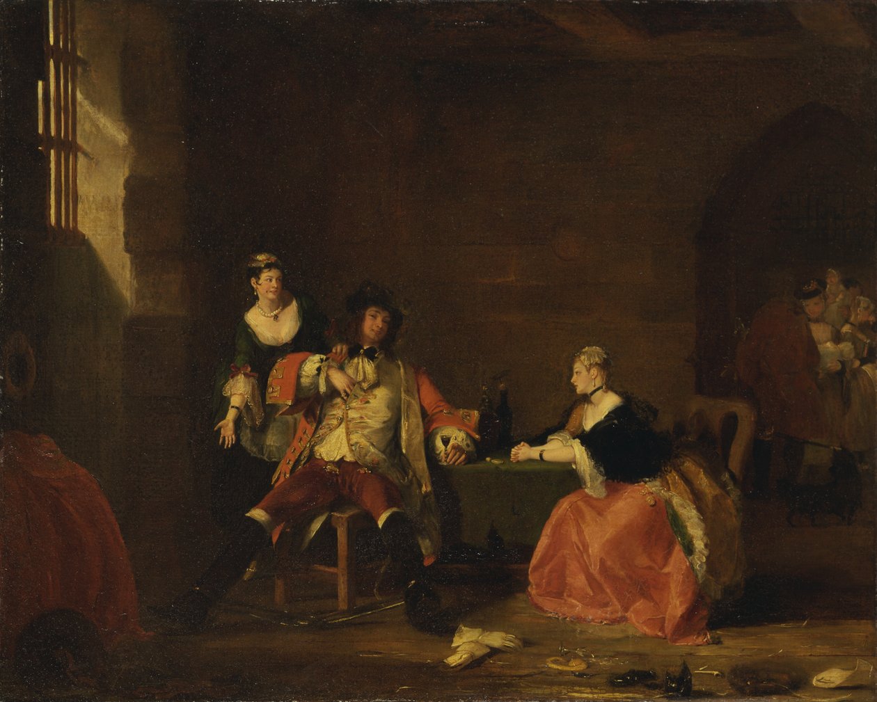 Captain Macheath Upbraided by Polly and Lucy in the Beggars Opera, 1826 by Gilbert Stuart