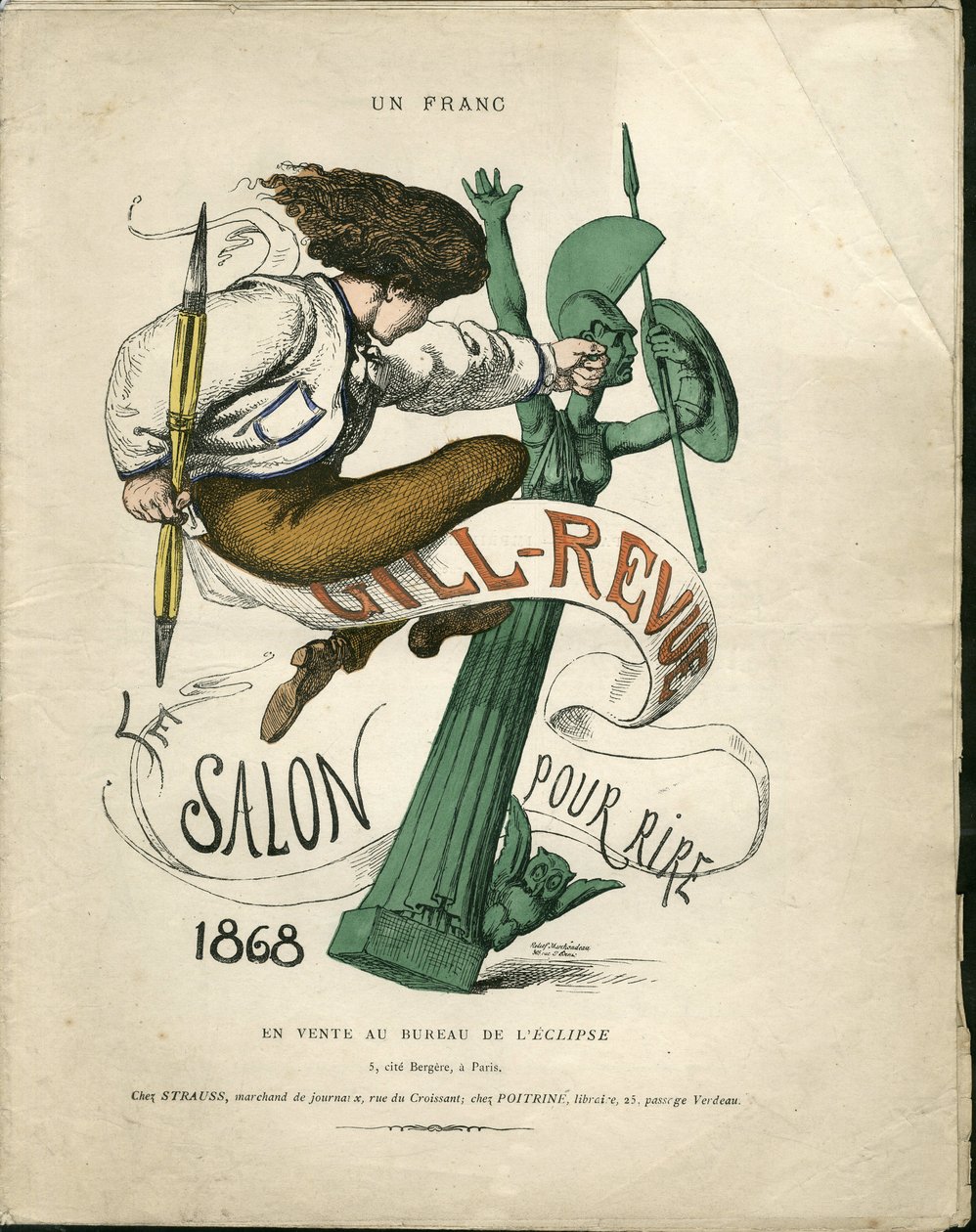 Illustration of Louis Alexandre Gosset de Guines dit Gill for the Cover of 