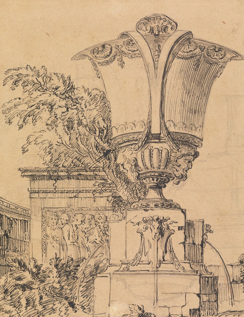 Design for a Fountain in a Park by Gilles Marie Oppenord