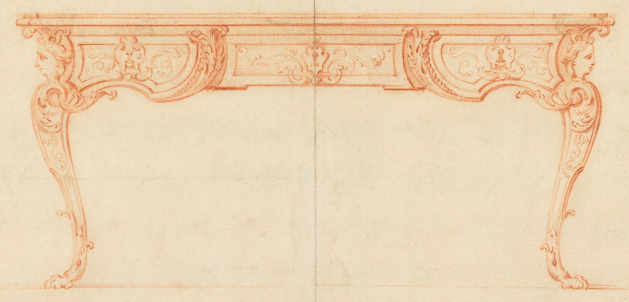 Elevation of a Writing Desk by Gilles Marie Oppenord