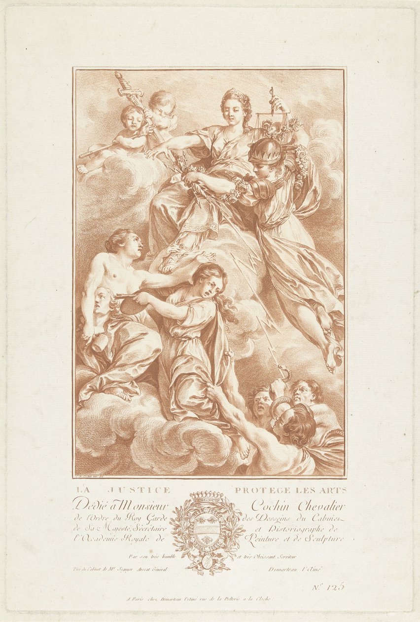 Allegory with Justice as Protector of the Arts by Gilles Demarteau