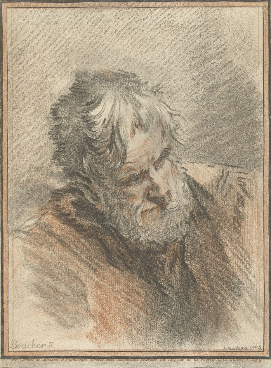 Head of an Old Man by Gilles Demarteau