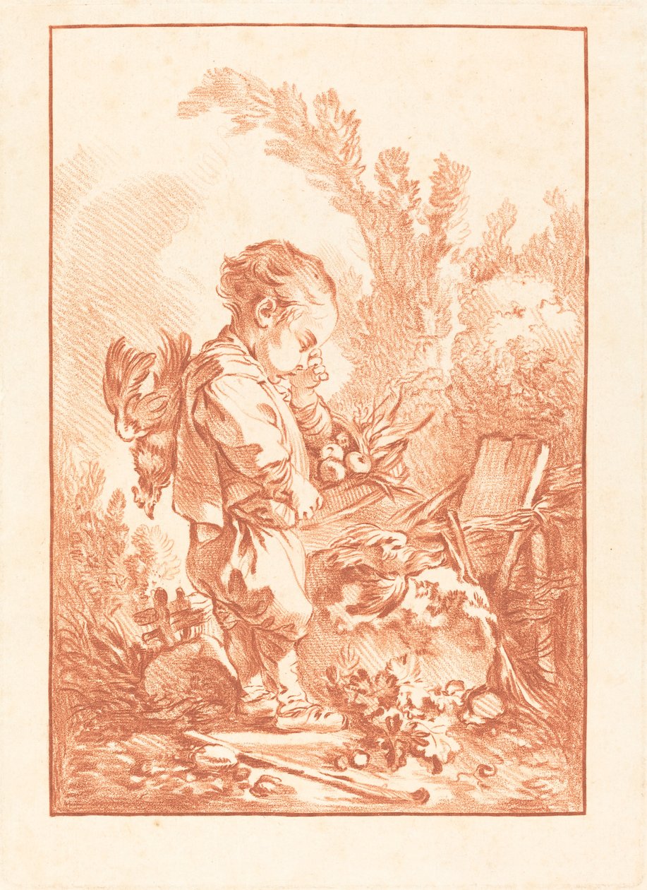 The Thief by Gilles Demarteau, the Elder after François Boucher