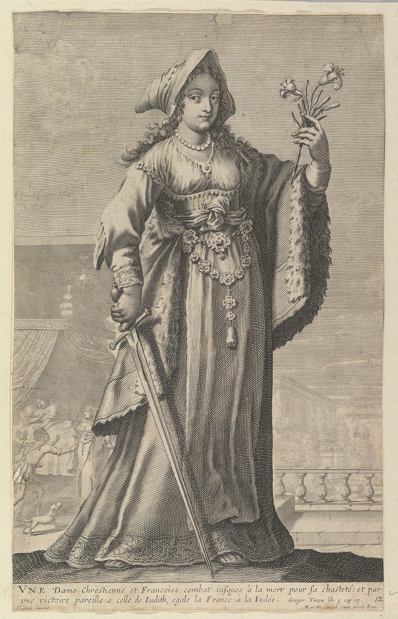A French Christian Woman, 1647 by Gilles Rousselet and Abraham Bosse