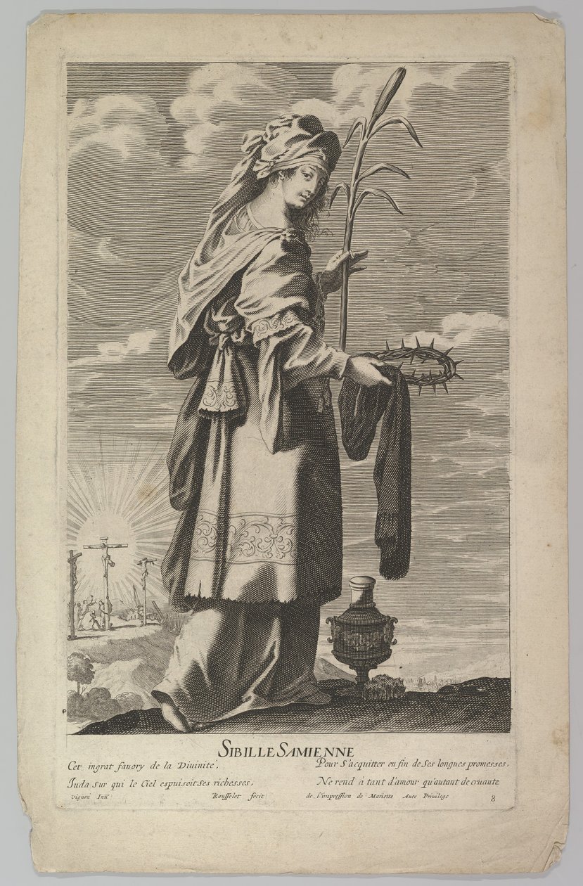 Sibylle Samienne, ca. 1635 by Gilles Rousselet and Abraham Bosse